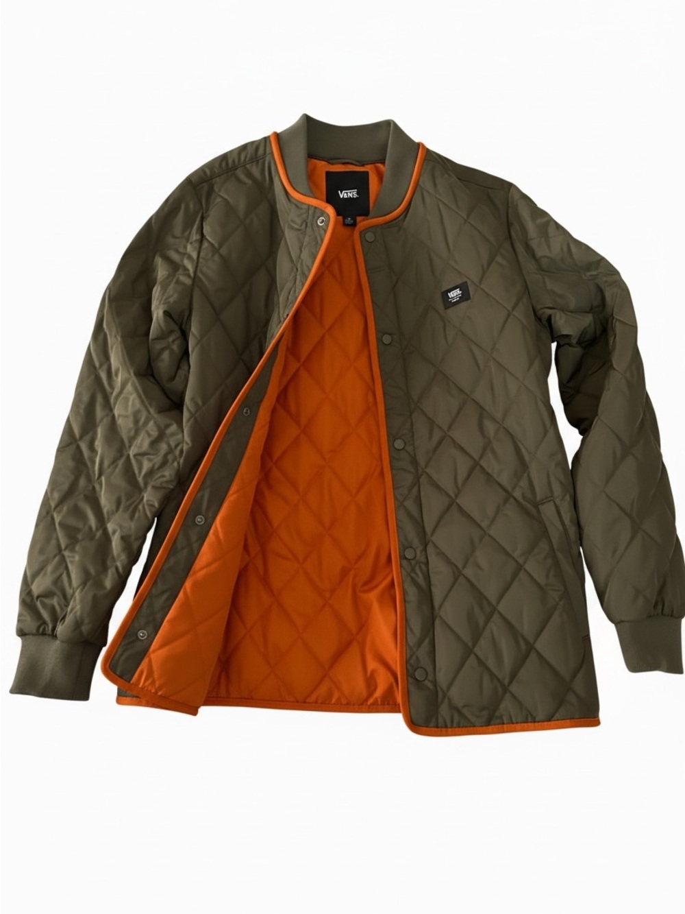 Vans Mens Reversible Quilted Jacket - Olive & Orange